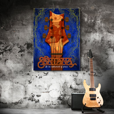 Instrument Of Peace - Blue - Canvas Wall Art 1 Panel (Vertical)
