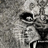 Close up of Carlos Santana lion canvas wall art 